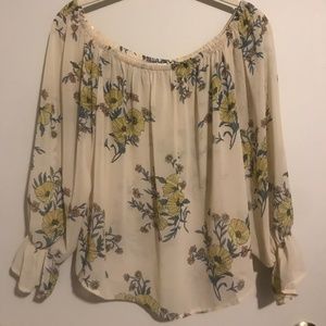 Size S Forever 21 Off The Shoulder Flower Top